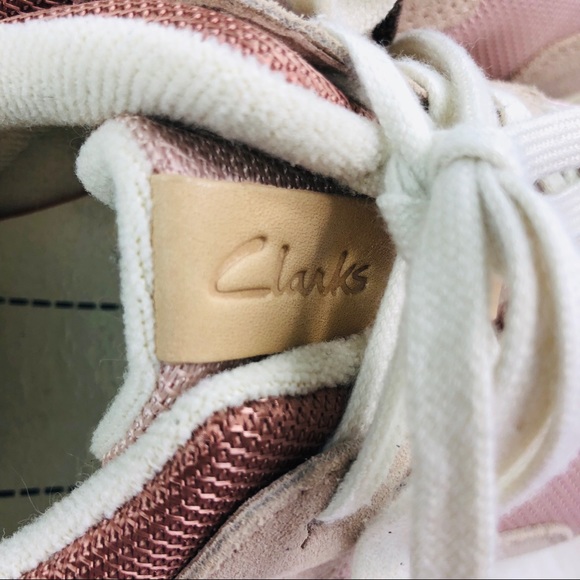 Clarks Pink, Mauve & Grey Retro Sneaker Sz 6 - Picture 4 of 16